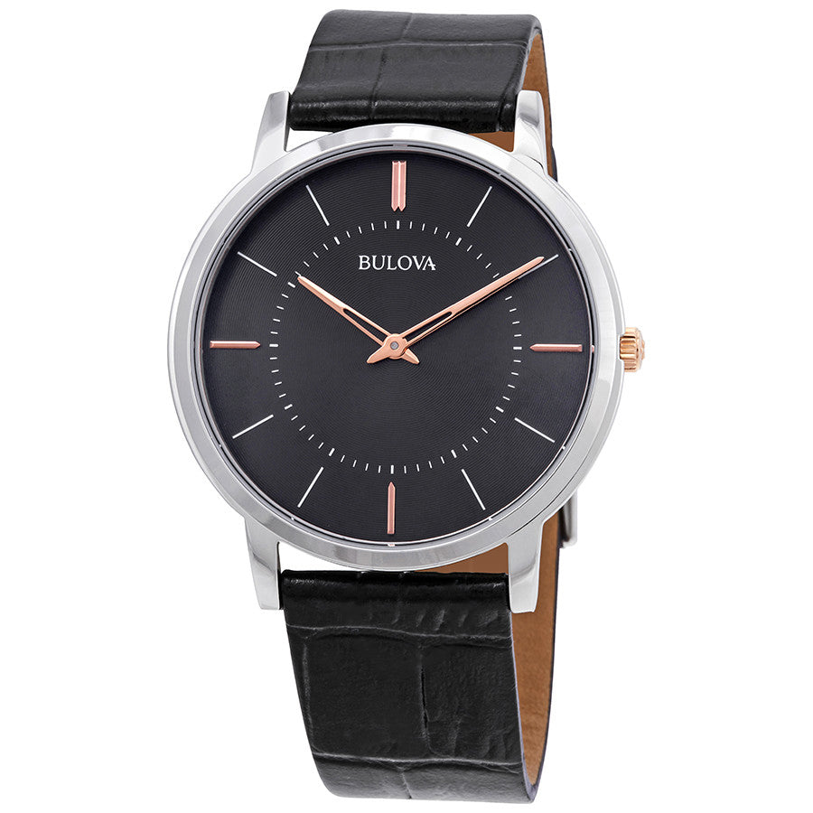 Bulova Herrenuhr 98A167 Klassisches schwarzes Zifferblatt