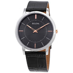 Bulova Herrenuhr 98A167 Klassisches schwarzes Zifferblatt