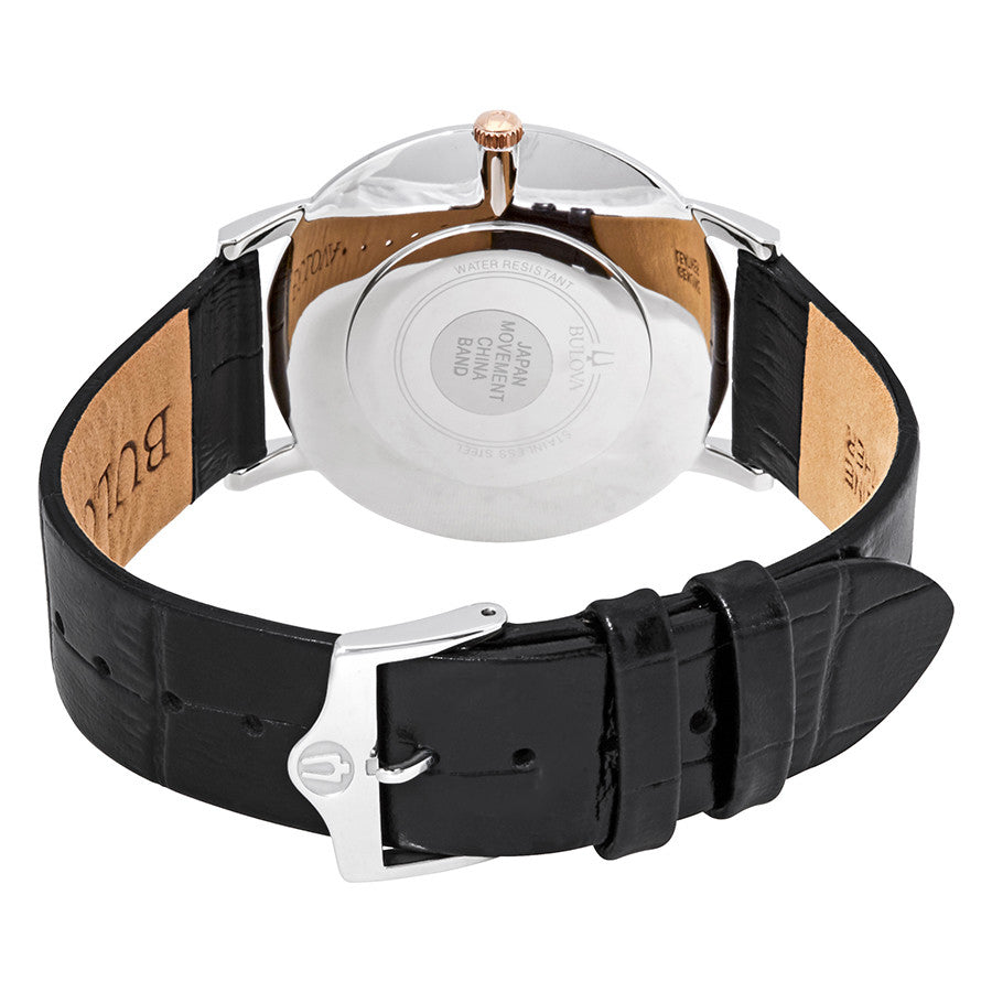 Bulova Herrenuhr 98A167 Klassisches schwarzes Zifferblatt
