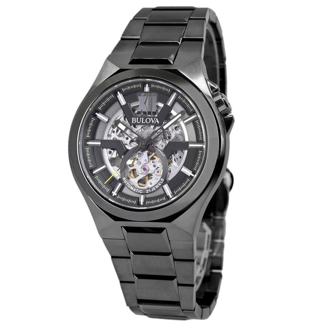 Bulova Men s 98A179 Maquina Gunmetal Skeleton Auto