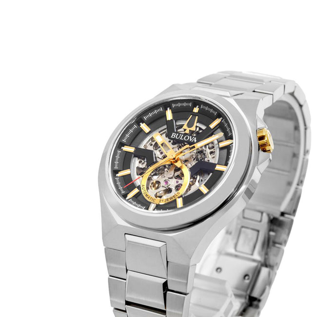 Bulova Men's 98A224 Black-Skeleton Dial Automatic