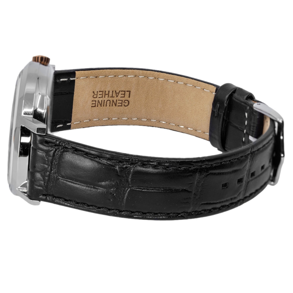Bulova Aerojet 98A289 – Orologio Meccanico Uomo, Cassa 41mm Acciaio, Cinturino Pelle Nera, Automatico