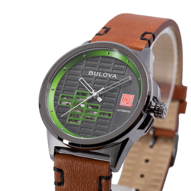 Bulova 98A330 Frank Lloyd Wright Kalil House Auto Ltd. Ed.