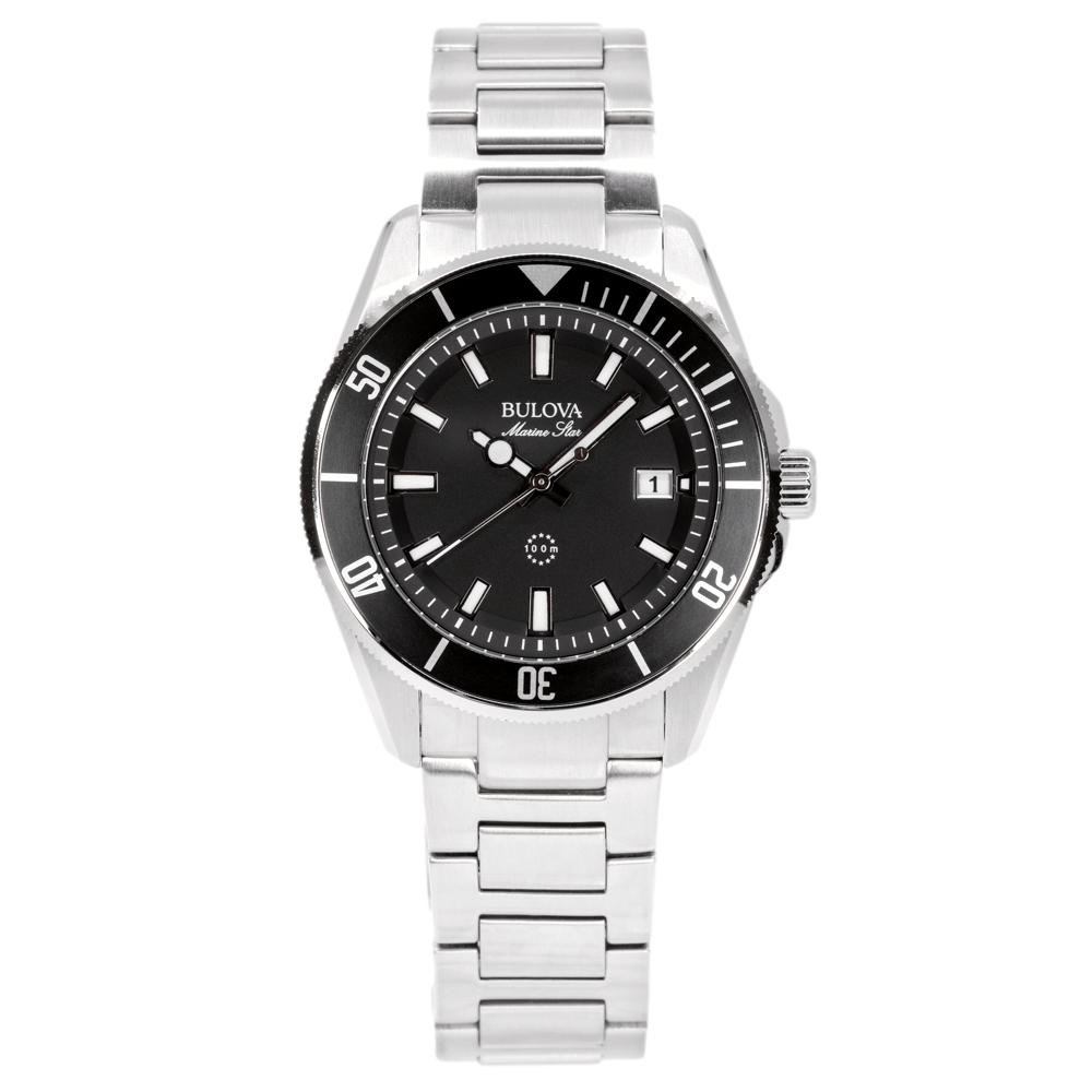Bulova Herrenuhr 98B203 Marine Star schwarzes Zifferblatt