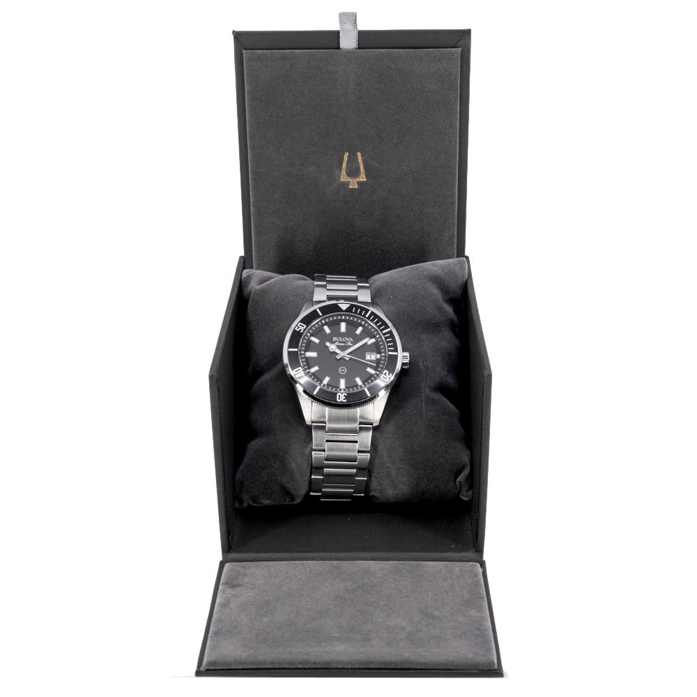 Bulova Herrenuhr 98B203 Marine Star schwarzes Zifferblatt