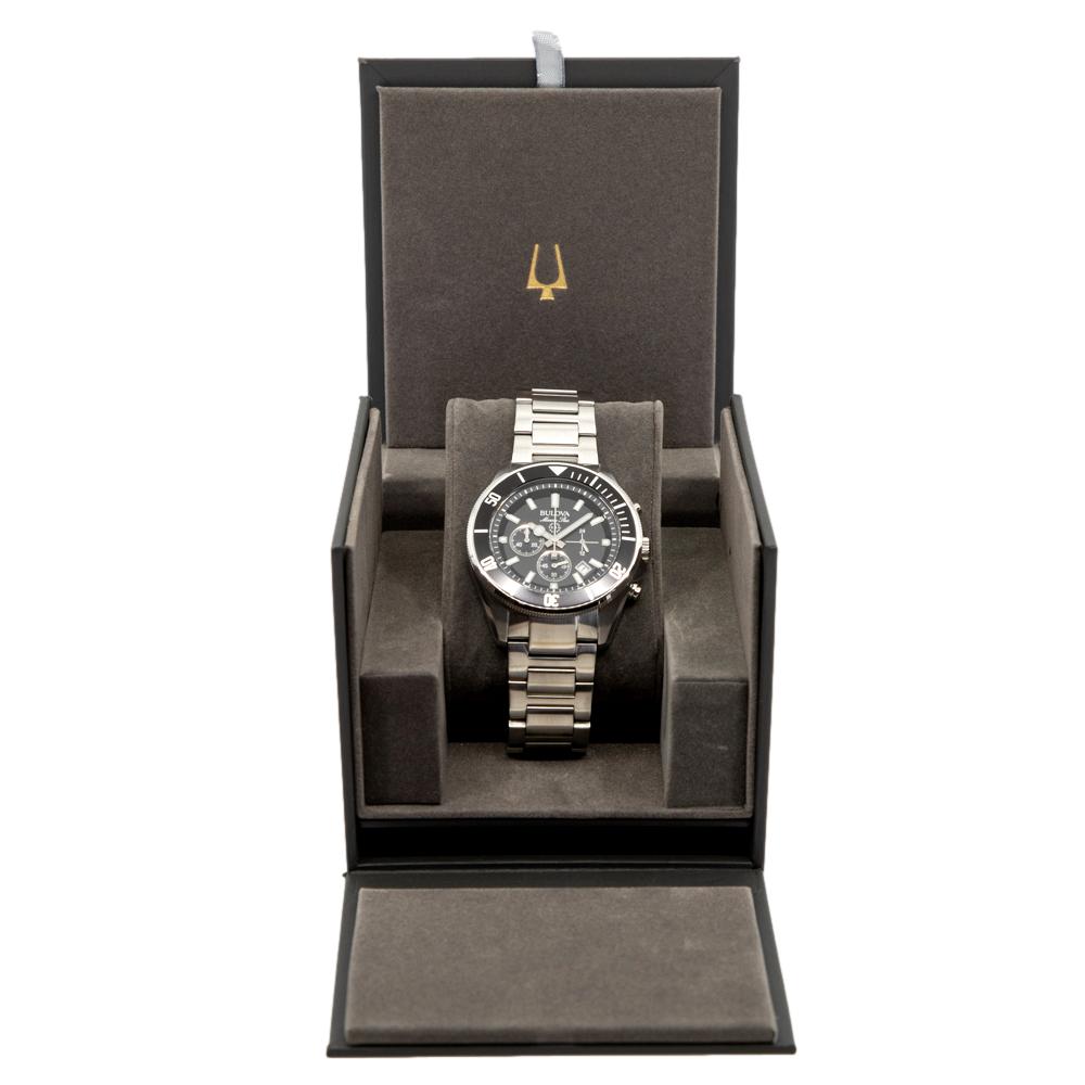 Bulova Herrenuhr 98B353 Marine Star schwarzes Zifferblatt
