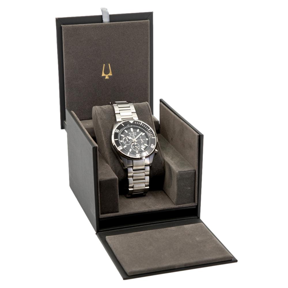 Bulova Herrenuhr 98B353 Marine Star schwarzes Zifferblatt