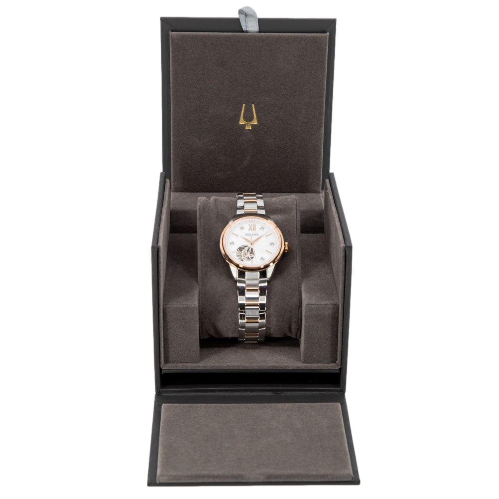 Bulova Herrenuhr 98P170 MOP Zifferblatt Diamanten