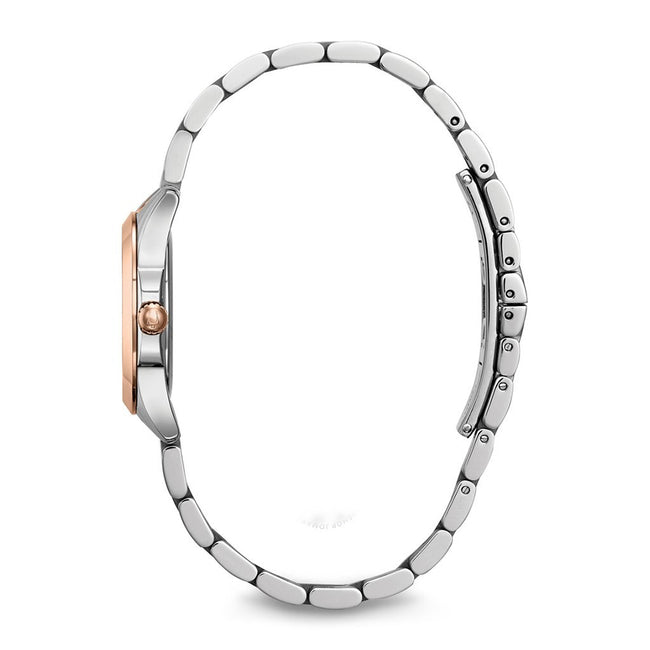 Bulova Damen 98P183 Weiß MOP Zifferblatt mit Diamanten Uhr