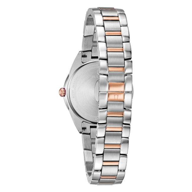 Bulova Damen 98P183 Weiß MOP Zifferblatt mit Diamanten Uhr