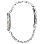 Bulova Damen 98P189 Weißes Zifferblatt mit Diamanten Uhr