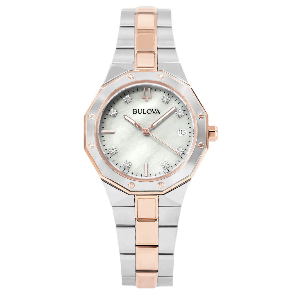 Bulova Women's 98P235 Octagon Lady Diamonds 32mm Quartz