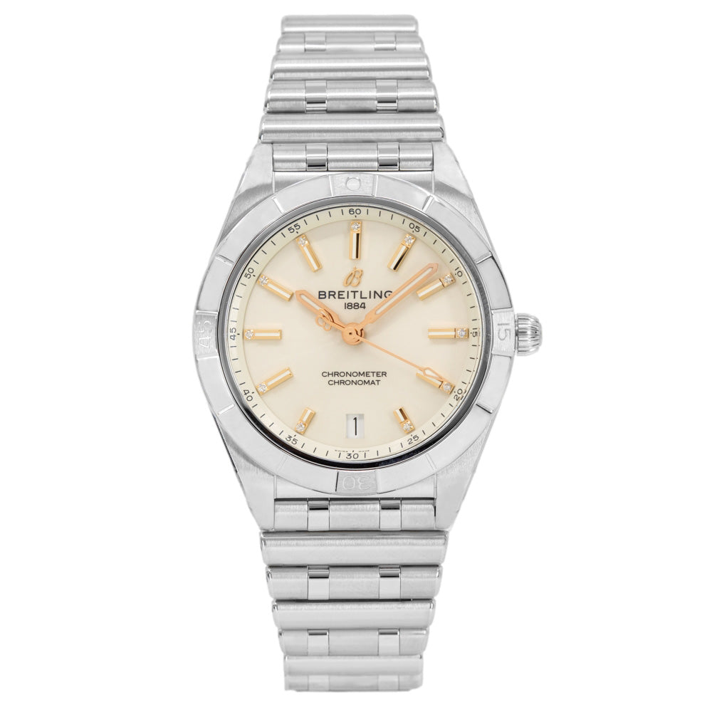 Breitling Ladies A10380101A2A1 Chronomat Diamond Set