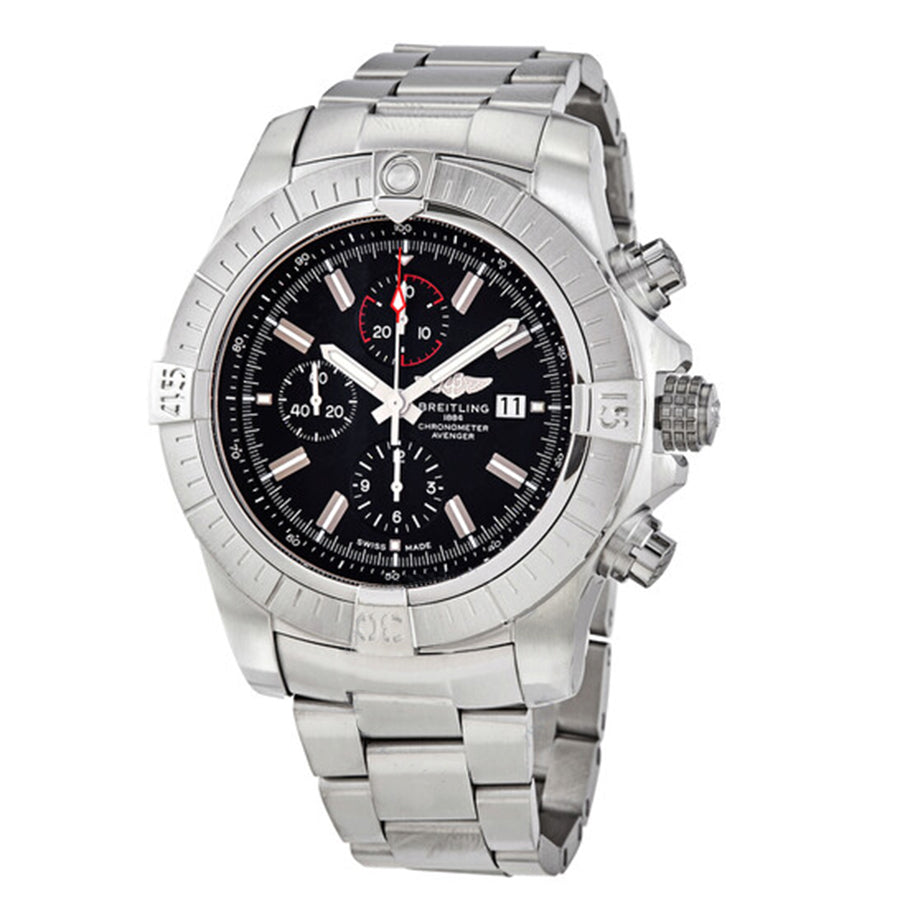 Breitling A13375101B1A1 Super Avenger Chrono Black Dial