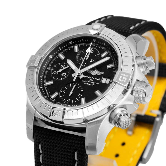 Breitling A13385101B1X1 Avenger Chrono Black Dial Watch