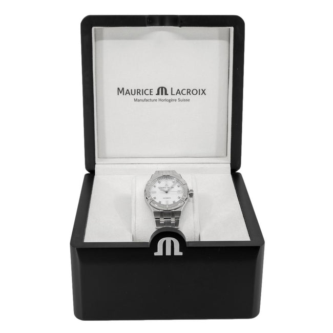 Maurice Lacroix AI6006-SS002-170-1 Diamanten MoP Zifferblatt Uhr