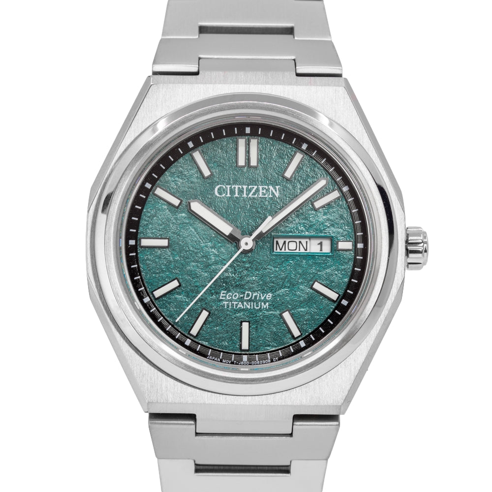Citizen Men's AW0130-85X Super Titanium Green Dial Eco-Drive