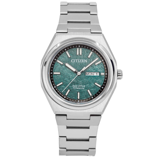 Citizen Men's AW0130-85X Super Titanium Green Dial Eco-Drive