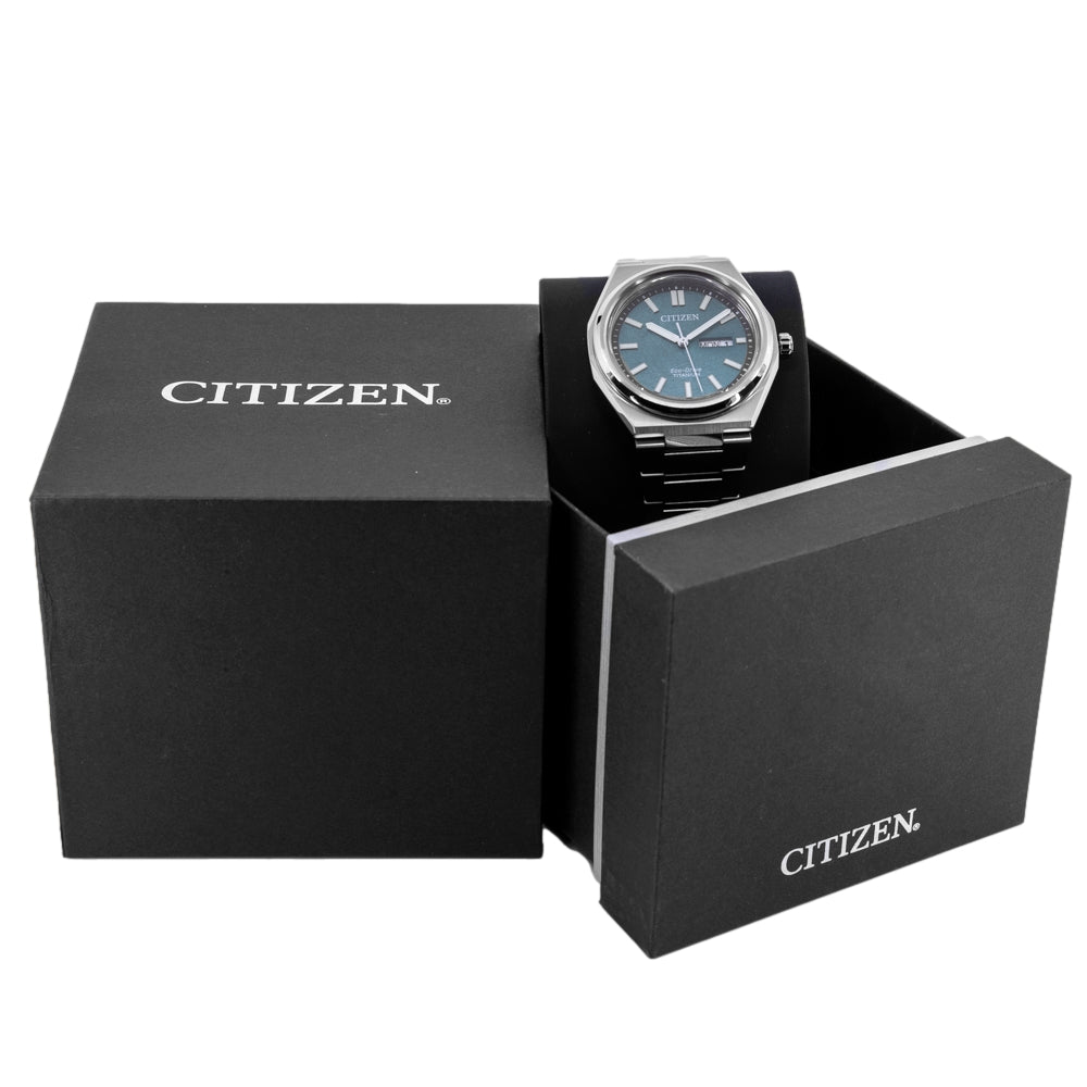 Citizen Men's AW0130-85X Super Titanium Green Dial Eco-Drive