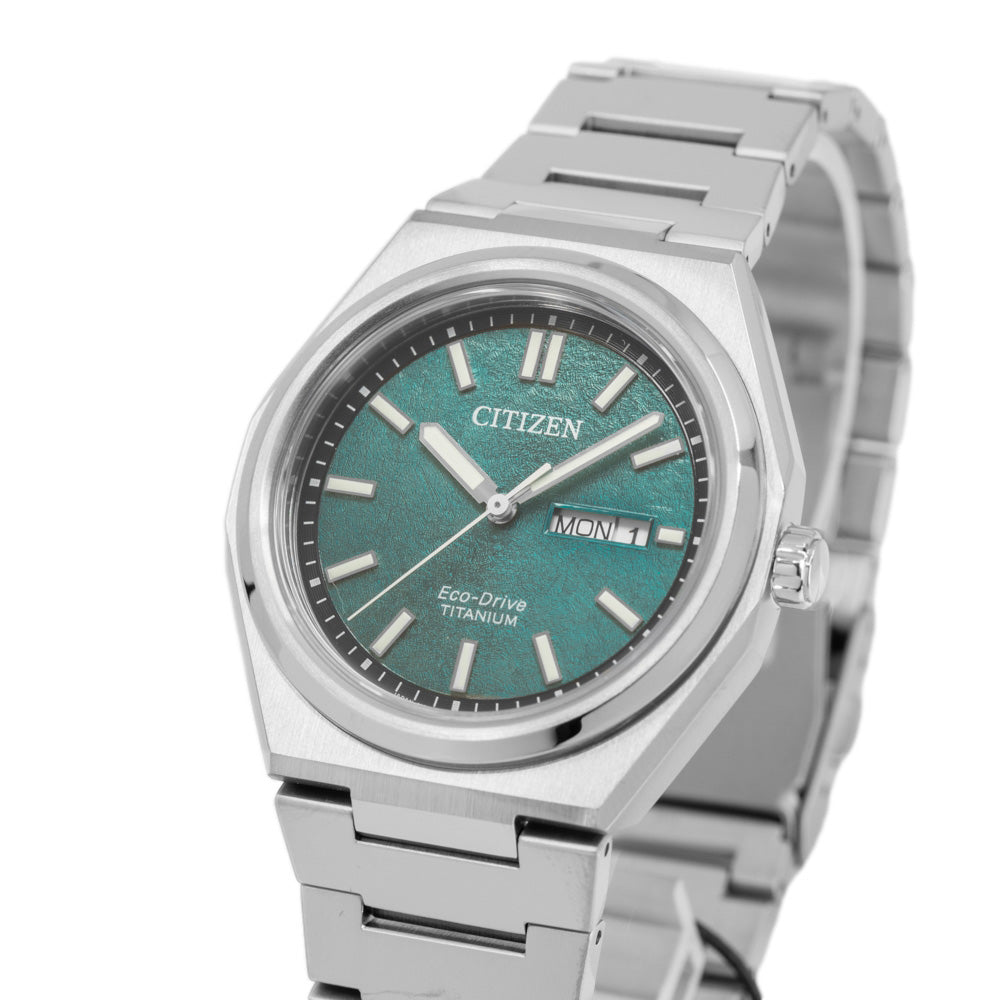 Citizen Men's AW0130-85X Super Titanium Green Dial Eco-Drive