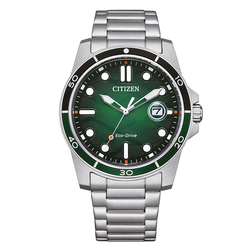 Citizen Men's AW1811-82X Marine 1810 Green Dial Eco Drive