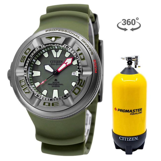 Citizen BJ8057-17X Promaster Olive Eco-Drive 300M Watch