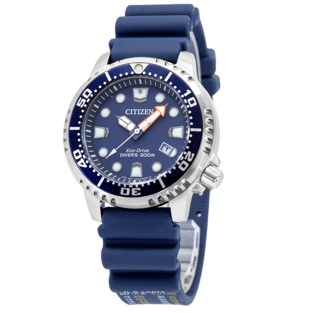 Citizen Herren BN0151-17L Taucheruhr mit blauem Zifferblatt