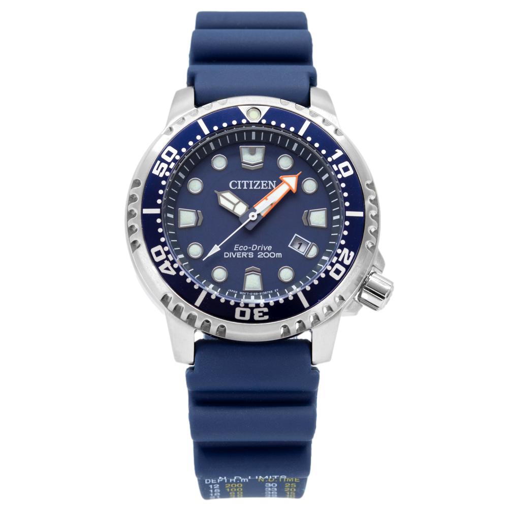 Citizen Herren BN0151-17L Taucheruhr mit blauem Zifferblatt