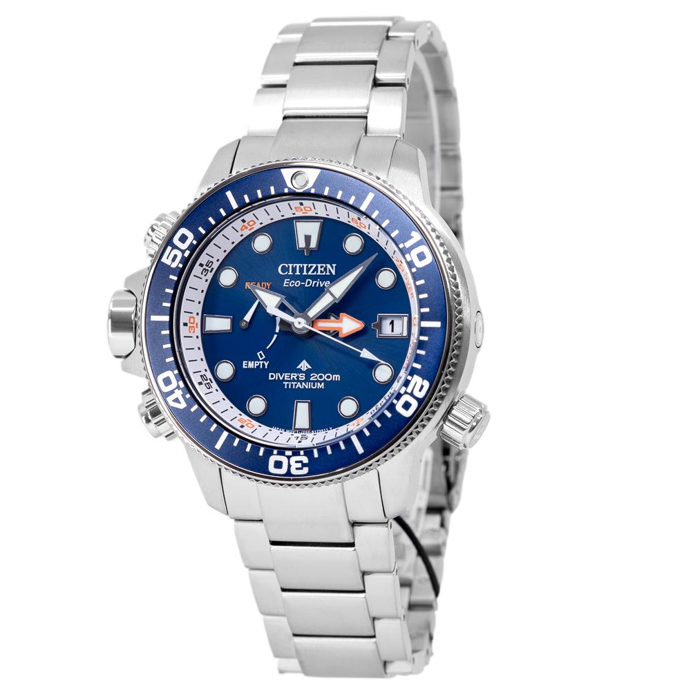 Citizen Herrenuhr BN2041-81L Aqualand Blaues Zifferblatt Titanium