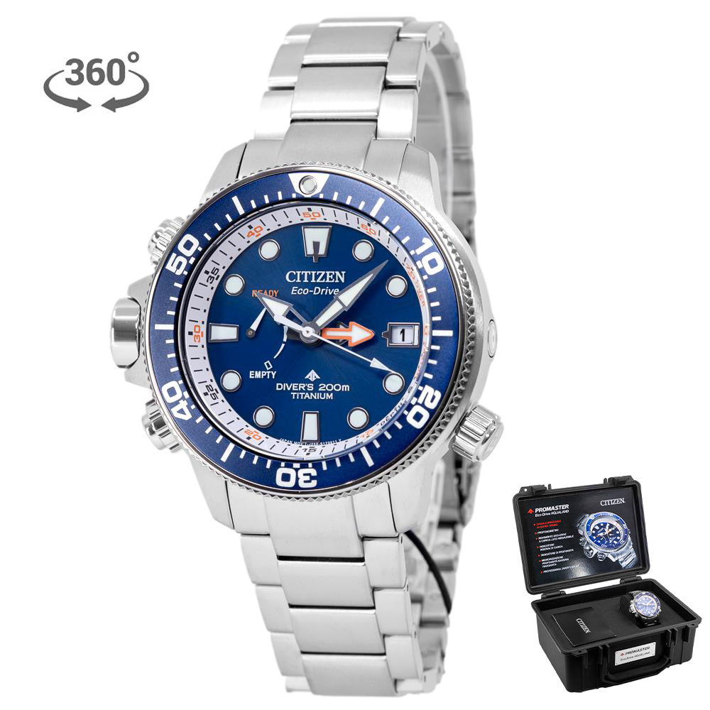 Citizen Herrenuhr BN2041-81L Aqualand Blaues Zifferblatt Titanium