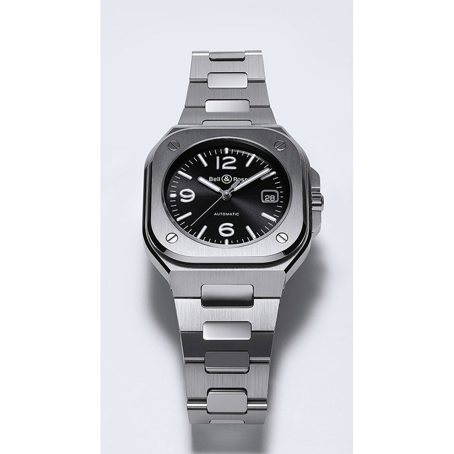 Bell & Ross Herren BR05A-BL-ST/SST BR 05 Schwarz Stahl