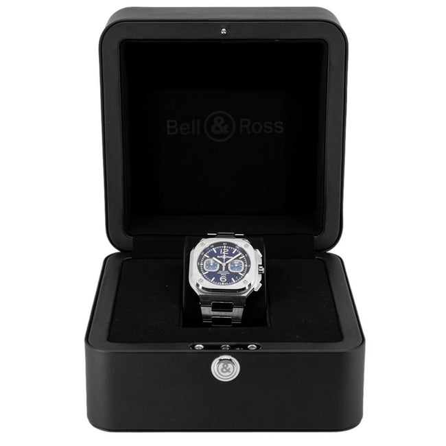 Bell&Ross Men's BR05C-BU-ST/SST BR 05 Chrono Blue Dial Watch
