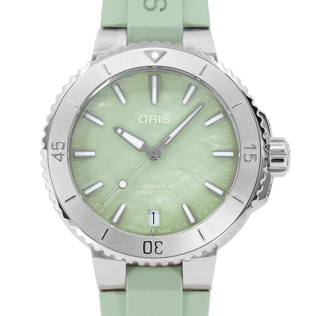 Oris 01 733 7770 4157-07 4 18 67FC Aquis Green Dial Auto