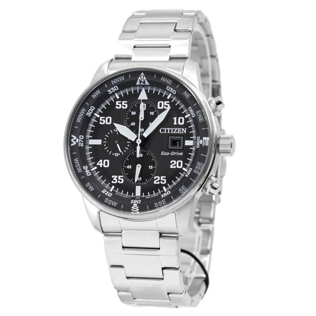 Citizen Men's CA0690-88E Aviator Chrono Black Dial Watch