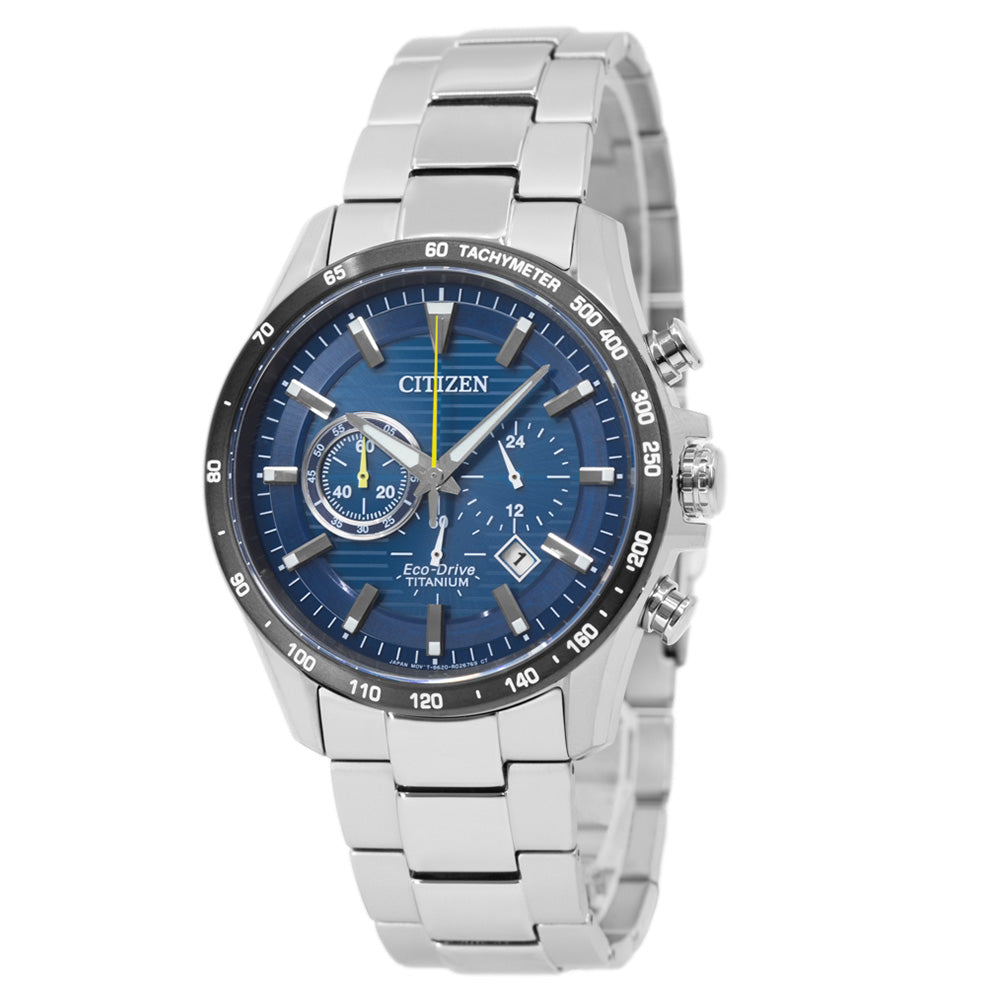 Citizen Herrenuhr CA4444-82L Eco-Drive mit blauem Zifferblatt aus Titan