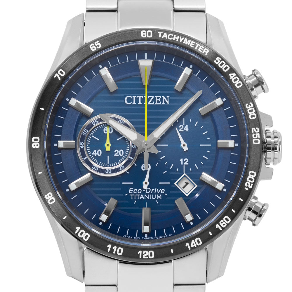 Citizen Herrenuhr CA4444-82L Eco-Drive mit blauem Zifferblatt aus Titan