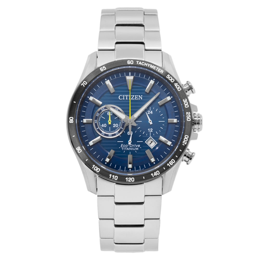 Citizen Men's CA4444-82L Eco-Drive Blue Dial Titanium