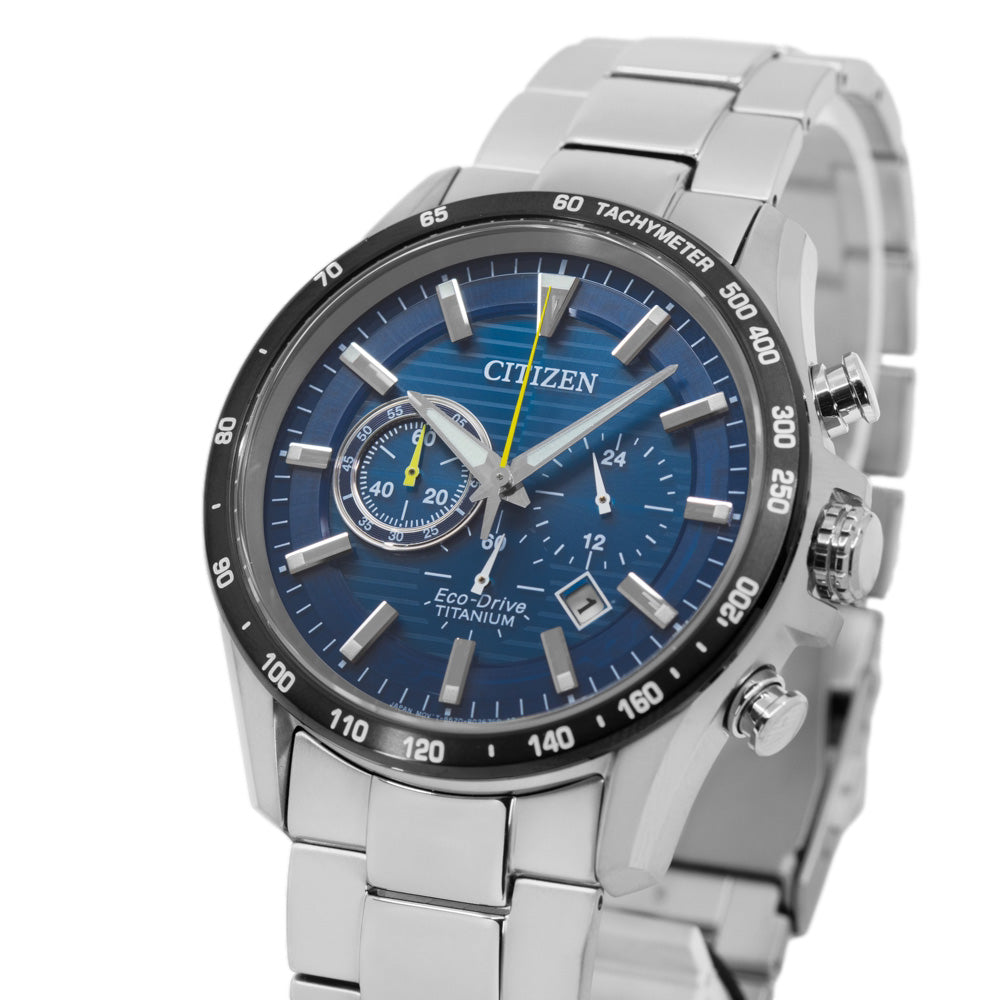 Citizen Men's CA4444-82L Eco-Drive Blue Dial Titanium