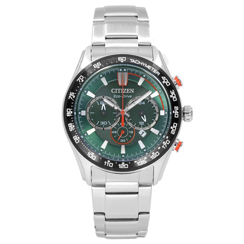 Citizen Herrenuhr CA4486-82X Chrono Sport Grünes Zifferblatt