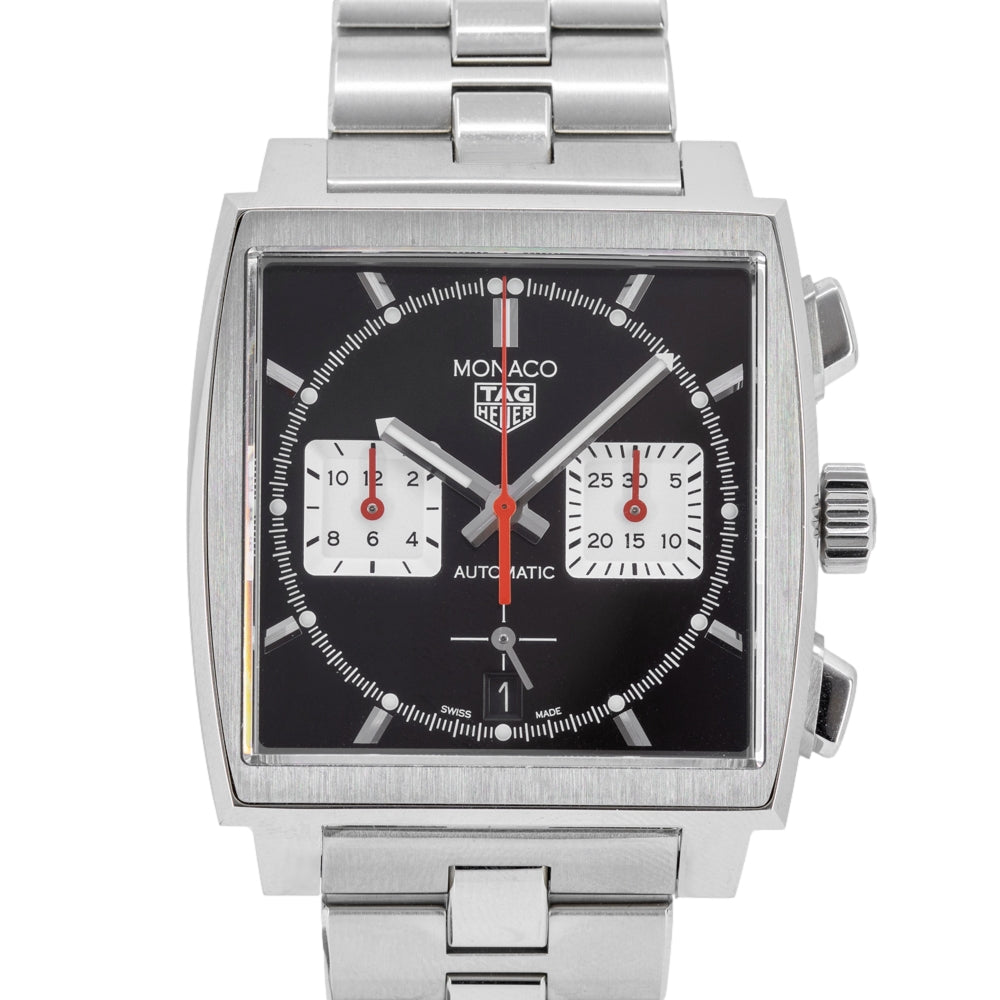 Tag Heuer Herren CBL2113.BA0644 Monaco Chrono schwarzes Zifferblatt Uhr