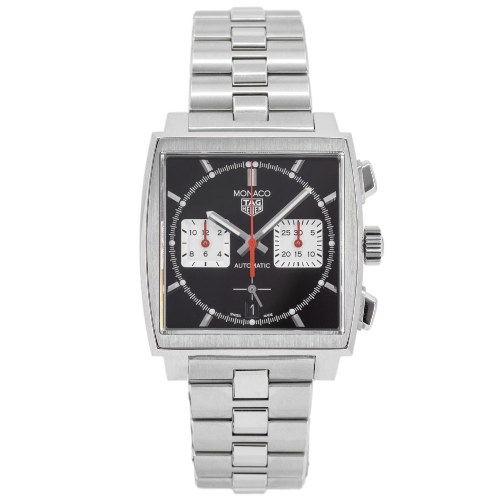 Tag Heuer Herren CBL2113.BA0644 Monaco Chrono schwarzes Zifferblatt Uhr