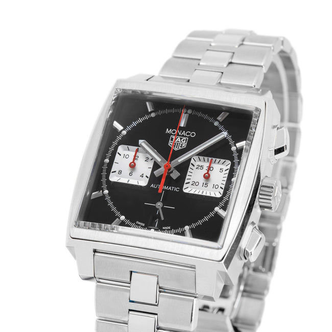 Tag Heuer Herren CBL2113.BA0644 Monaco Chrono schwarzes Zifferblatt Uhr