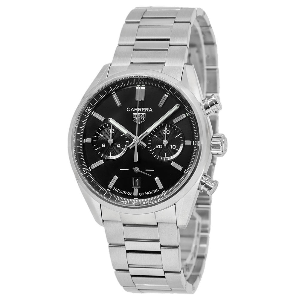 Tag Heuer Herrenuhr CBN2010.BA0642 Carrera Schwarzes Zifferblatt