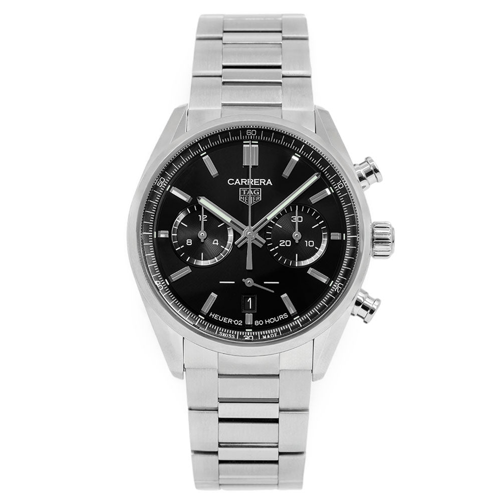 Tag Heuer Herrenuhr CBN2010.BA0642 Carrera Schwarzes Zifferblatt