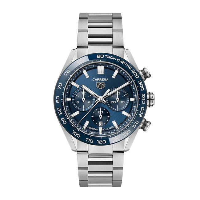 Tag Heuer CBN2A1A.BA0643 Carrera Blaues Zifferblatt Chrono Uhr