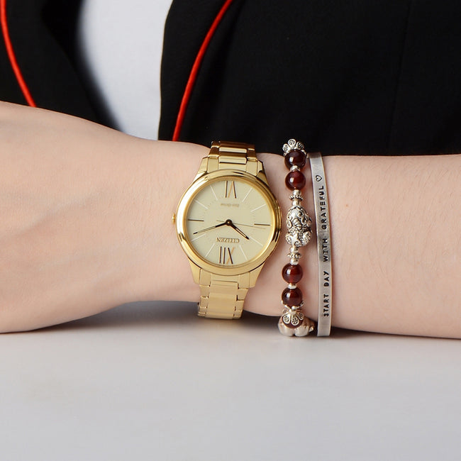 Citizen Ladies EM0412-52P Eco-Drive Gold Tone Watch