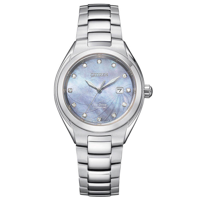 Citizen Damen EW2611-87N SuperTitanium Blau MOP Zifferblatt Uhr