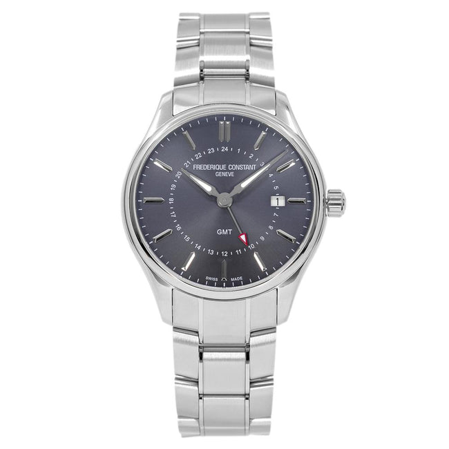 Frederique Constant FC-252DGS5B6B Klassiker Quarz GMT Uhr