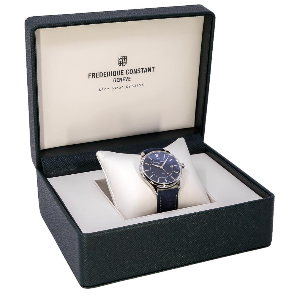 Frederique Constant FC-252NS5B6 Classics Quartz GMT Watch