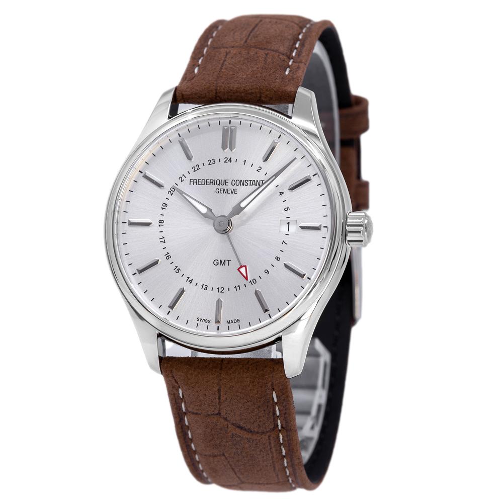 Frederique Constant FC-252SS5B6 Classics Quartz GMT Watch